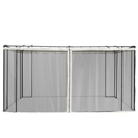 Outsunny 10' X 13' Replacement Mesh Sidewall Netting For Patio Gazebos And Canopy Tents With Zippers