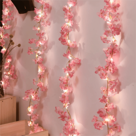 1 Roll; LED Cherry Blossom Lamp String Yard Light New Year Decorations; NOT INCLUDED BATTERIES (1pc 6.56ft 20 Led)