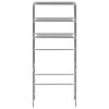 3-Tier Storage Rack over Laundry Machine Silver 27.2"x11"x66.5"