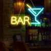 1pc USB LED BAR Neon Sign for Gaming Zone - Wall Decor, Game Room, Bedroom, Bar, and Man Cave Decor - Colorful Gaming Light Up Sign