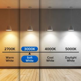 SANSI 60W Equivalent LED Light Bulbs, 22-Year Lifetime,  900 Lumens With Ceramic Technology,  Non-Dimmable, E26 Base, A15 Size, Energy-Efficient & Saf (Option: 2pack-3000K)