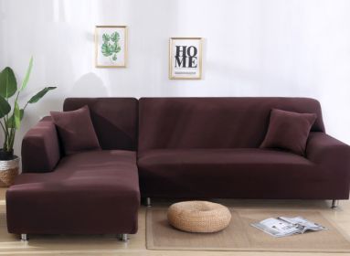 Solid Corner Sofa Covers Couch Slipcovers Elastica Material Sofa Skin Protector Cover Sofa Armchair (Option: 24-One seat)