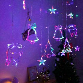 LED Fairy String Window Curtain Lights Star Christmas Xmas Party Home Indoor (Option: 29x21x5)