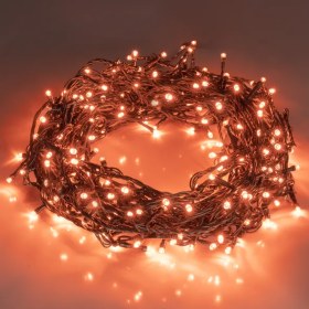 200 LED 66FT Halloween Fairy String Lights, Halloween Decoration Lights With 8 Lighting Modes, Mini String Lights Plug In For Indoor Outdoor Christmas (Color: Orange)