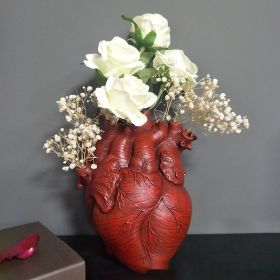 Shape Flower Vase Nordic Style Flower Pot Art Vases Sculpture Desktop Plant Pot For Home Decor Ornament Gifts (Option: Wine Red-Big)