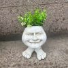 1pc Resin Planter Statue Vase, Outdoor Garden Ornaments Patio Lawn Garden Yard Entry Door Decor