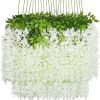 12 Packs Artificial Hanging Plants, Premium Oxidation Resistance Artificial Flower, Artificial Wisteria Plants