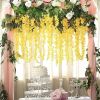 12 Packs Artificial Hanging Plants, Premium Oxidation Resistance Artificial Flower, Artificial Wisteria Plants