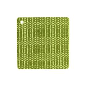 Non-Slip Honeycomb Kitchen Table Pad Multi-Purpose Hot Pads, Spoon Rest Heat Insulation Pad (Color: Green)