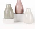 Flower Vase Set of 3, Decorative Ceramic Embossed Vase, Vase for Decor Home Living Room Office Parties Wedding