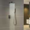 12 Inches Rain Mixer Shower Combo Set Rainfall Wall Mounted Dual Shower Head System