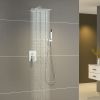 12 Inches Rain Mixer Shower Combo Set Rainfall Wall Mounted Dual Shower Head System